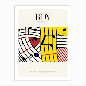 Musical Notes Poster|Roy Lichtenstein 1995 Art Print