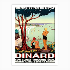 Dinard, France, Vintage Travel Poster Art Print