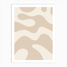 Beige Abstract Art Print