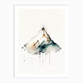 Mountain Peak 1 Symbol Minimal Watercolour Art Print