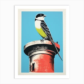 Andy Warhol Style Bird Chimney Swift 3 Art Print