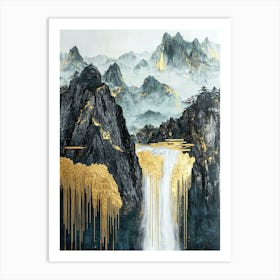 Everest Reflections Fluid Abstraction Art Print