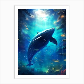 Whale In The Ocean Art Print