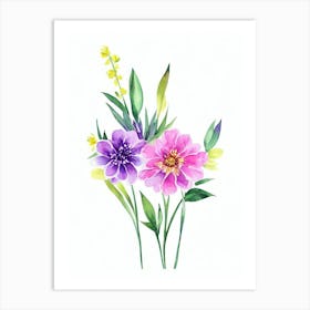 Statice Watercolour Flower Art Print