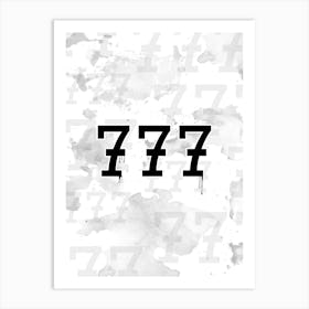 Seven Seven Seven, 777 Art Print