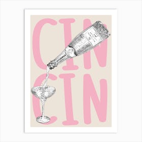 Cin Cin! Pink Art Print