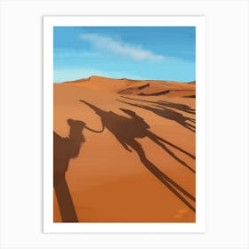 Camels Of The Sahara Art Print