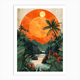 Tropical Sunset 1 Art Print