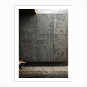 Aged Concrete Texture Brickwork Pattern Reminiscent Of Retro Designs Weather Beaten Appearance C (2) Art Print