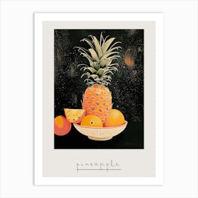 Pineapple Abstract Art Deco 2 Poster Art Print