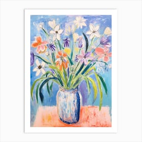 Flower Painting Fauvist Style Bluebell 1 Art Print