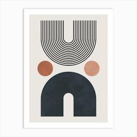 Circles and lines 24 Art Print