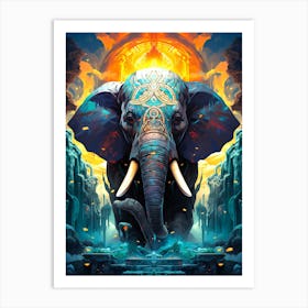 Elephant Of The Gods Art Print