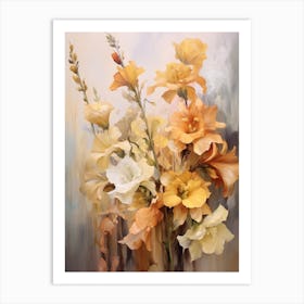 Fall Flower Painting Delphinium 3 Art Print