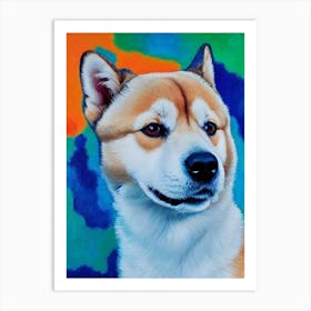 Shiba Inu Fauvist Style Dog Art Print