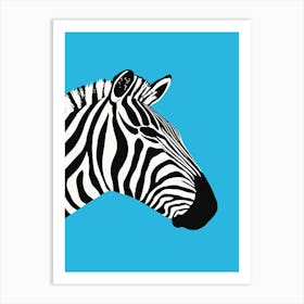 Zebra Head Art Print