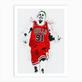 Dennis Rodman Chicago Bulls Art Print