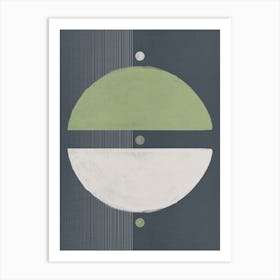 Abstract Blue Symmetry Art Print