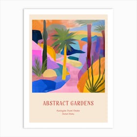 Colourful Gardens Huntington Desert Garden Usa 4 Red Poster Art Print