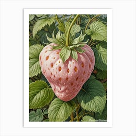 Pink Strawberry Art Print