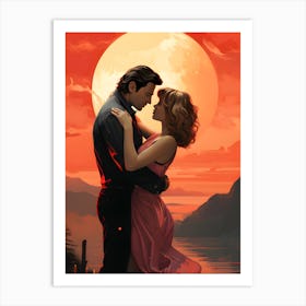 Enchanted Moonlight Valentines Night Romance Art Print