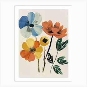 Painted Florals Ranunculus 2 Art Print