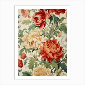 Floral Wallpaper 220 Art Print