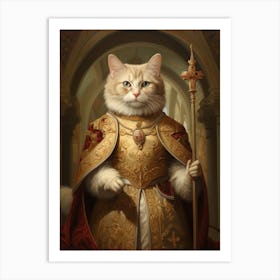 Regal Cat Gold 2 Art Print