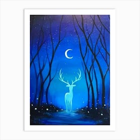 Deer In The Woods Art Print