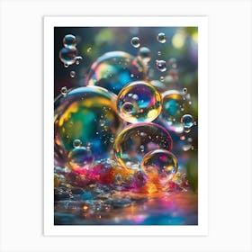 Colorful Bubbles Art Print