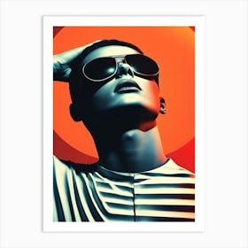 Portrait Of A Woman With Sunglasses 4 Art Print