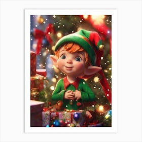 Christmas Elf 1 Art Print