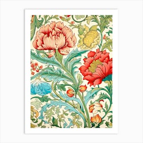 Floral Wallpaper 189 Art Print