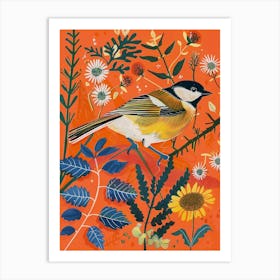 Spring Birds Carolina Chickadee 4 Art Print