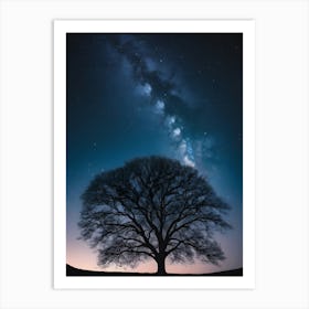 Tree In The Night Sky 6 Art Print