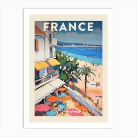 Cannes France 5 Fauvist Painting  Travel Poster Art Print