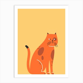 Orange Cat Art Print