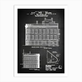 Flat Iron Building,Architect Gift, Auburn New York Building Blueprint,Building Print,Building Wall Art,Building Poster,Building Decor,Ca7021 Art Print