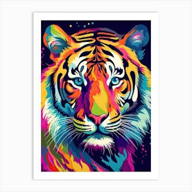 Tiger Art In Pop Art Style 3 Art Print