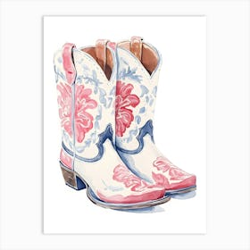 Cowboy Boots 1 Art Print