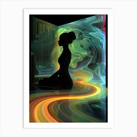 Psychedelic , calming, meditation , artwork print, "Feelings Of Nothingness" Art Print