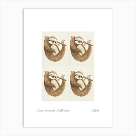 Cute Animals Collection Sloth 3 Art Print