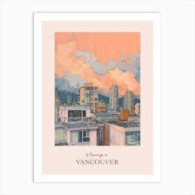 Mornings In Vancouver Rooftops Morning Skyline 2 Art Print