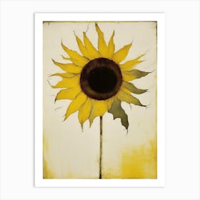 Sunflower Symbol 1, Abstract Painting Art Print