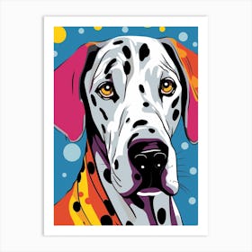 Pop Art Harlequin Great Dane 2 Art Print