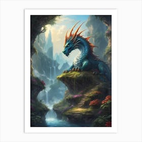 Blue Dragon 2 Art Print