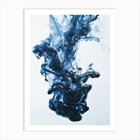 Blue Ink 3 Art Print