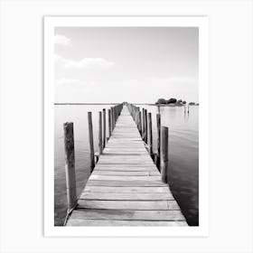 Porto Cesareo, Italy, Black And White Photography 1 Art Print