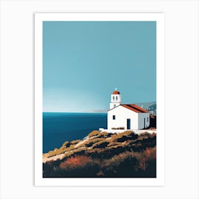 Olympia Odyssey: Minimalist Art, Greece Art Print