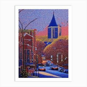 Paterson, City Us  Pointillism Art Print